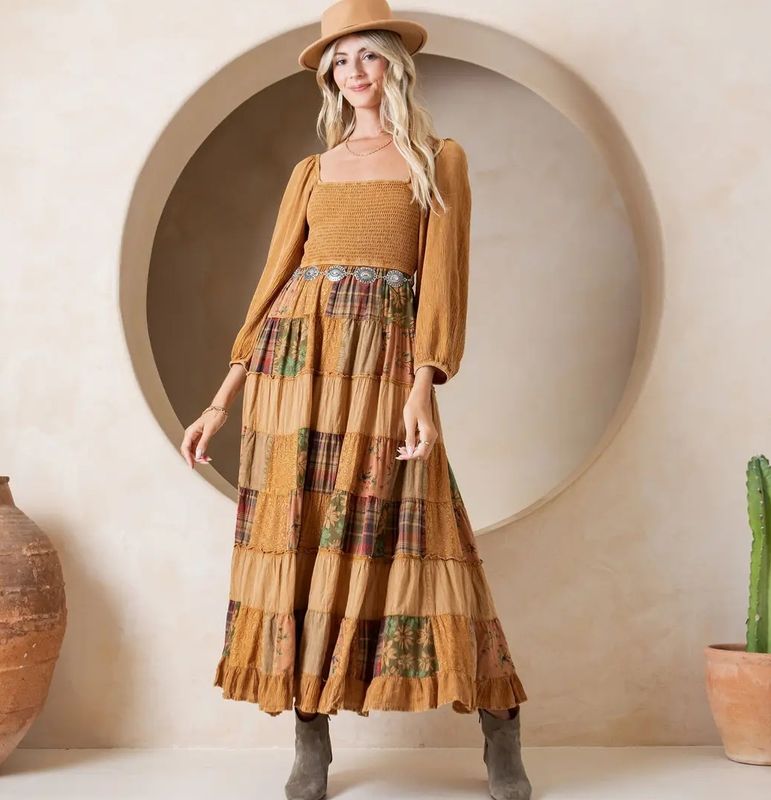 Patchwork Maxi Dress