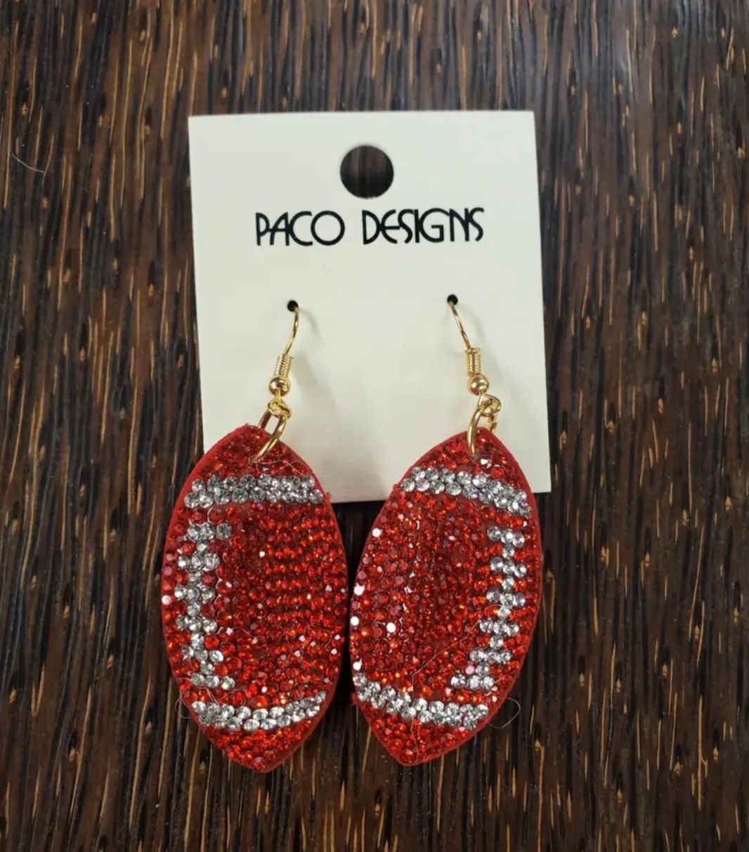 Paco Puffy Football Earrings