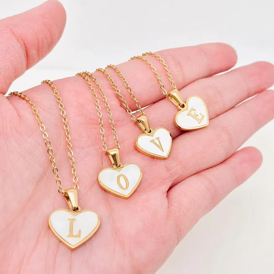 Heart Initial Necklace
