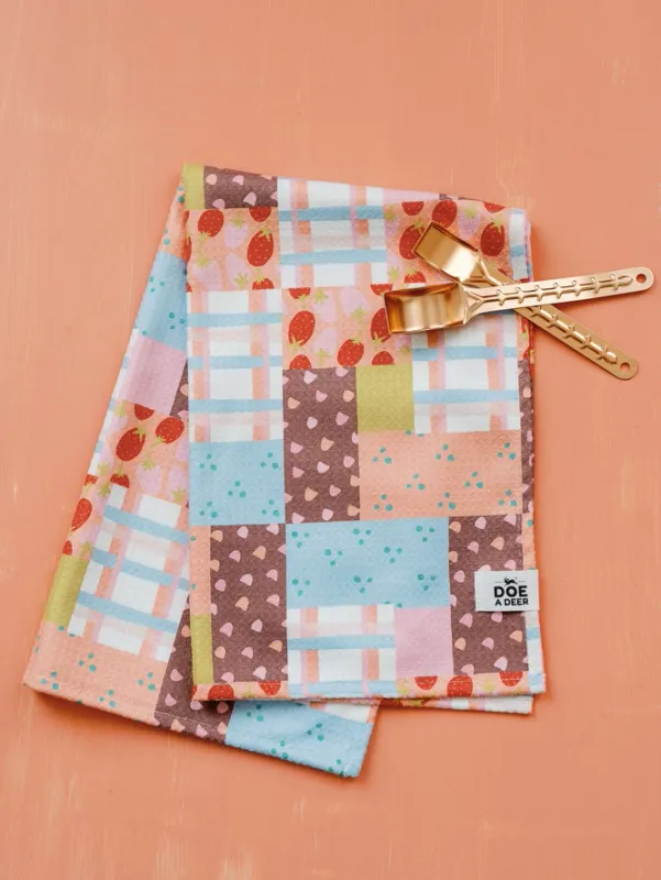 Patchwork Waffle Tea Towel