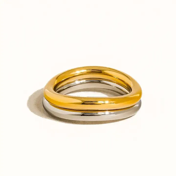 Andree Double Two Tone Ring