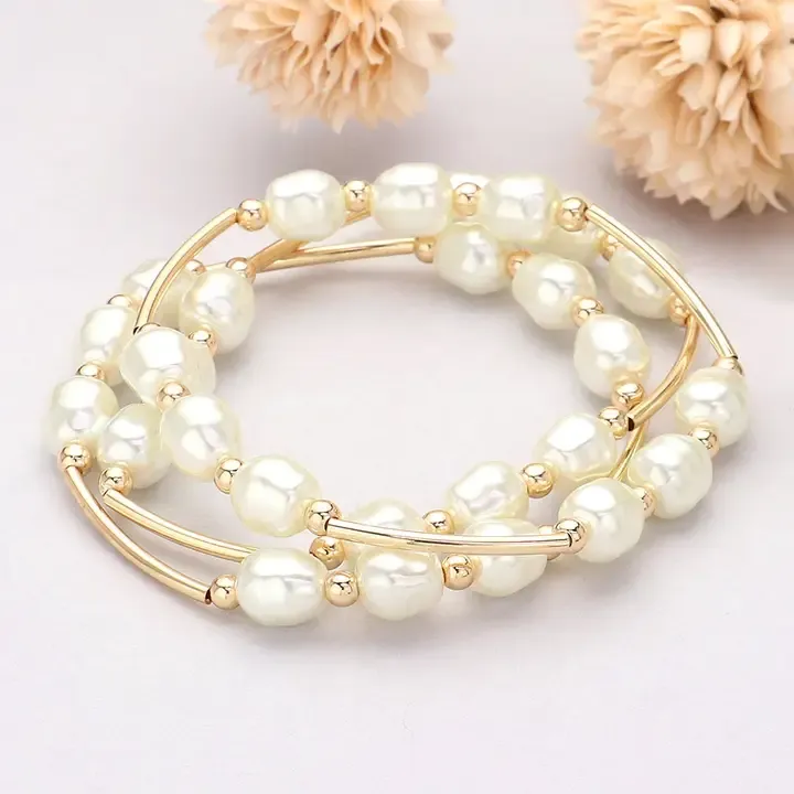 Triple Freshwater Pearl Bracelet