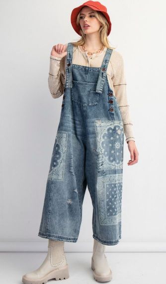 Bandana Loose-Fit Overalls Bandana Loose-Fit Overalls