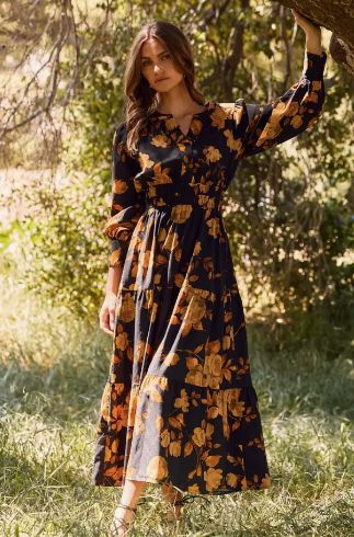 Rosa Floral Tiered Maxi Dress