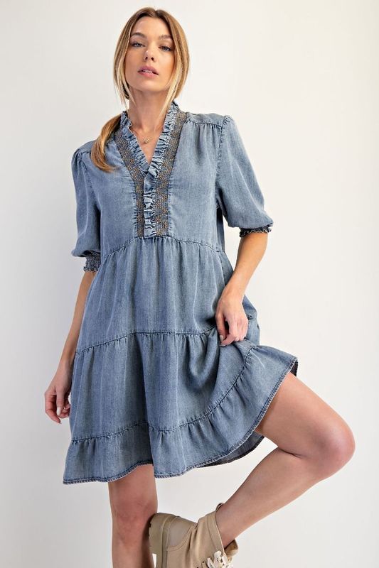 Jolene Washed Denim Dress