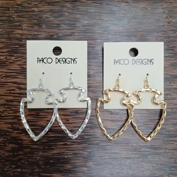 Paco Wide Arrowhead Earrings