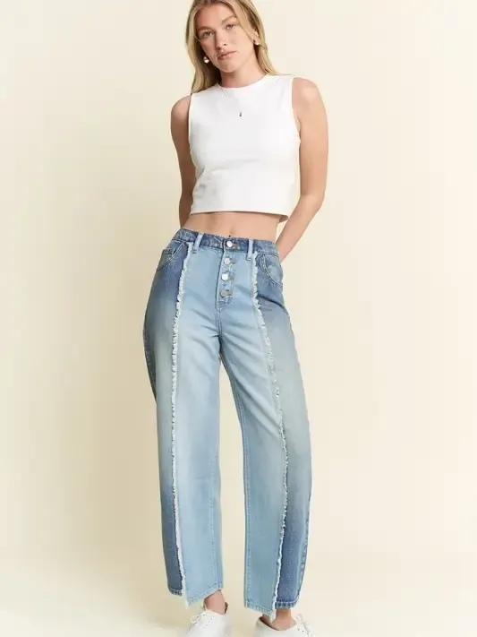 Split Decision Denim Pants