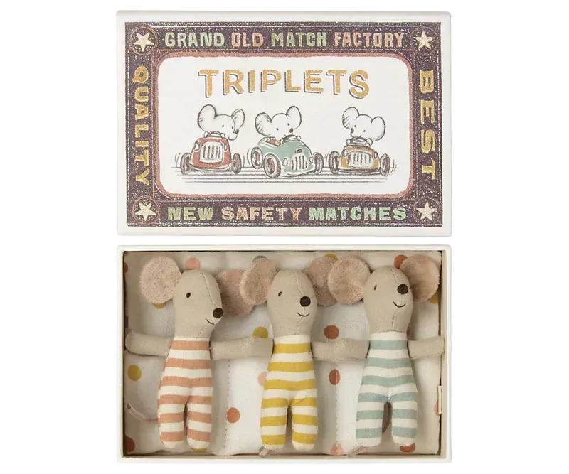 Maileg Triplets in Matchbox