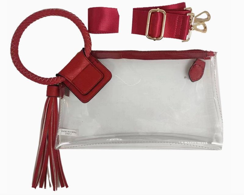 Clear Cuff Handle Purse