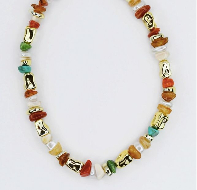 Happy Mess Pearl Beaded Necklace