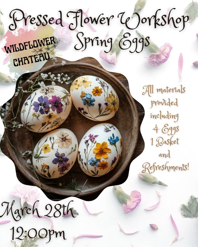 Spring Eggs - A Pressed Flower Workshop Presented by Wildflower Chateau 