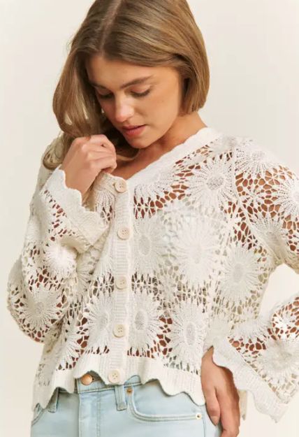 Scallop Lace Crochet Top