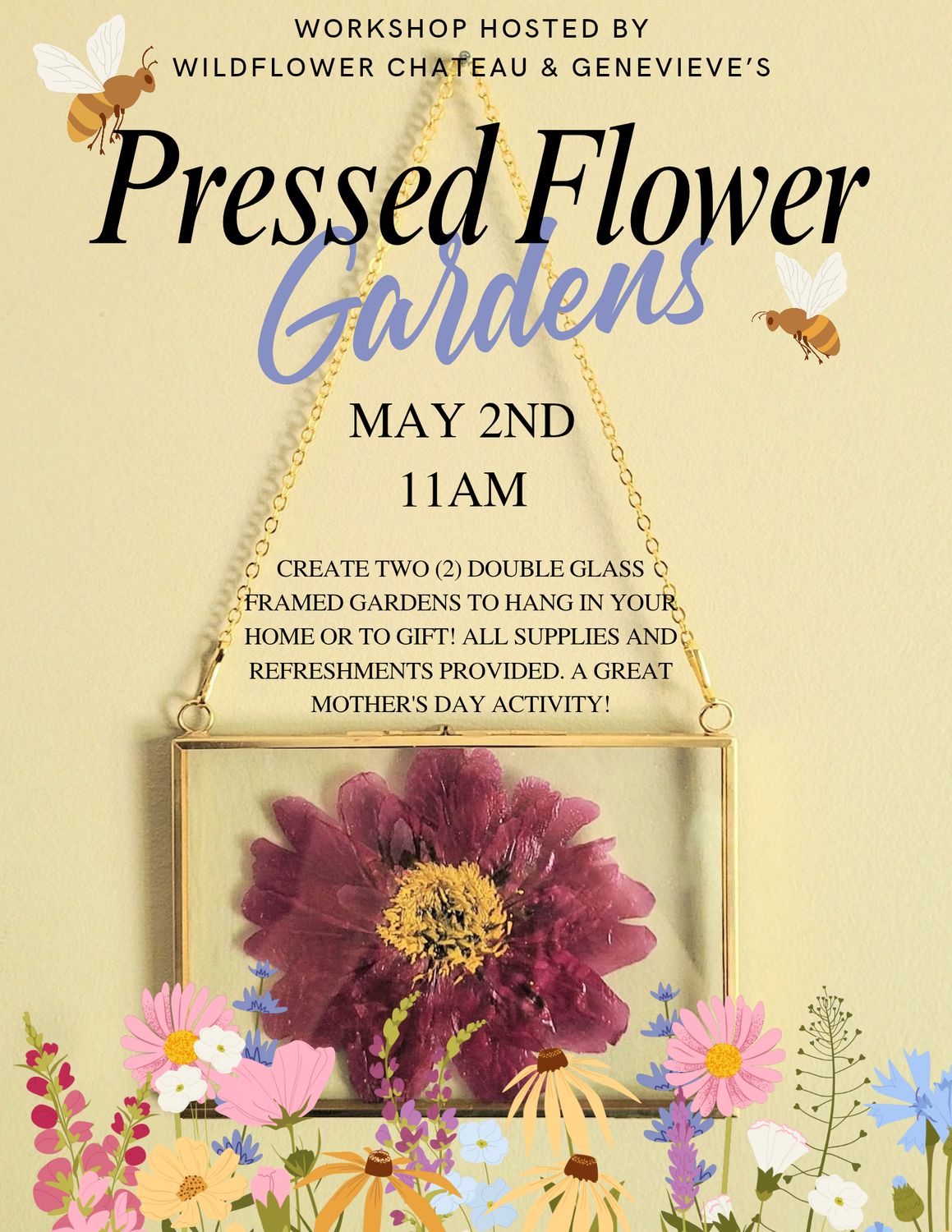 Flower Frames - A Pressed Flower Workshop Presented by Wildflower Chateau 