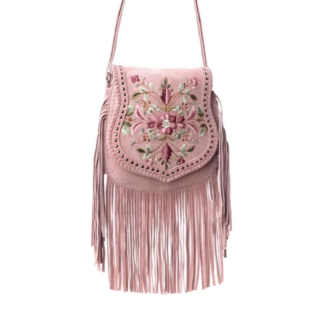 Myra Mojave Meadow Leather Bag  - Old Rose