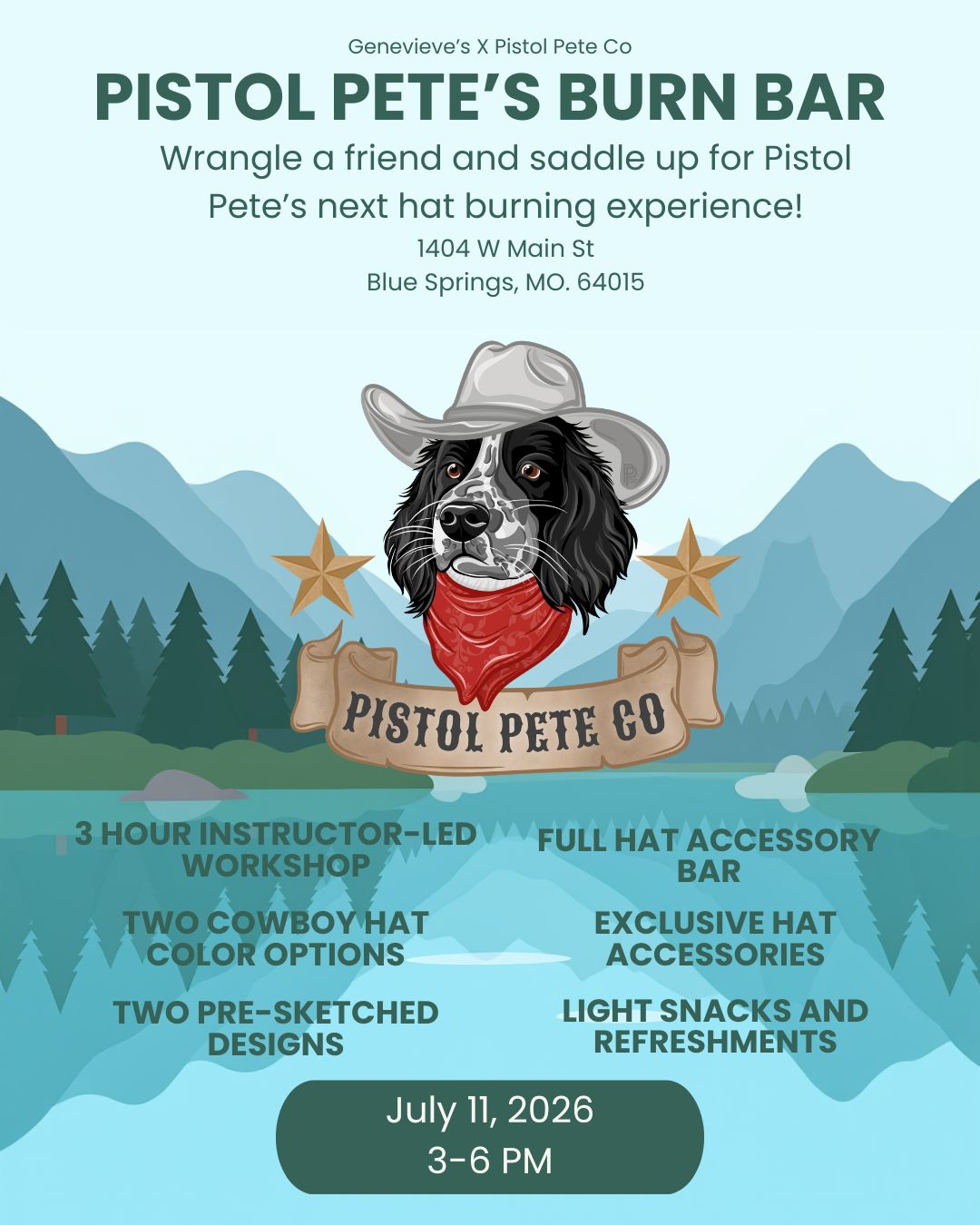 Pistol Pete's Burn Bar - A Custom Hat Burning Experience