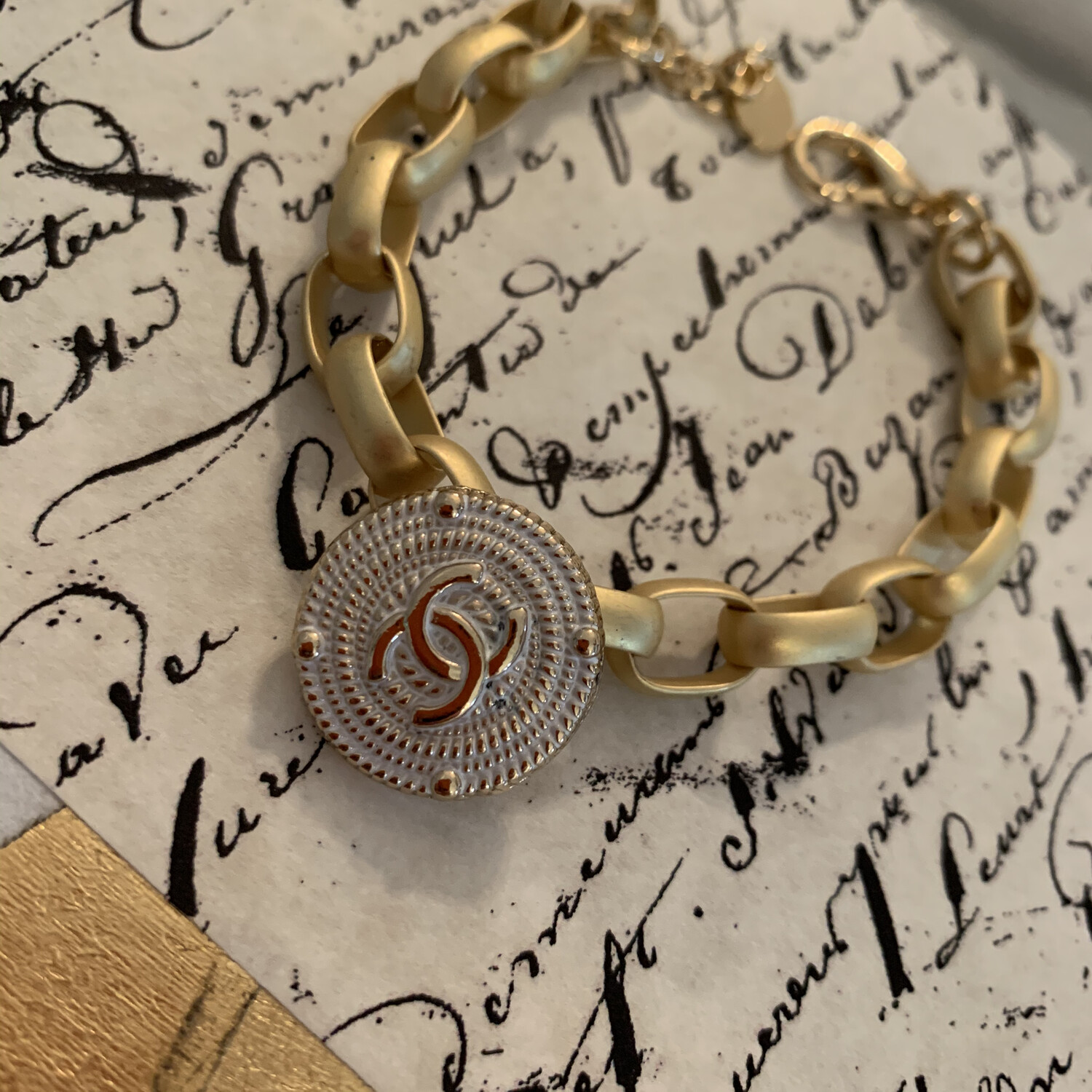 Chanel White Rope Bracelet