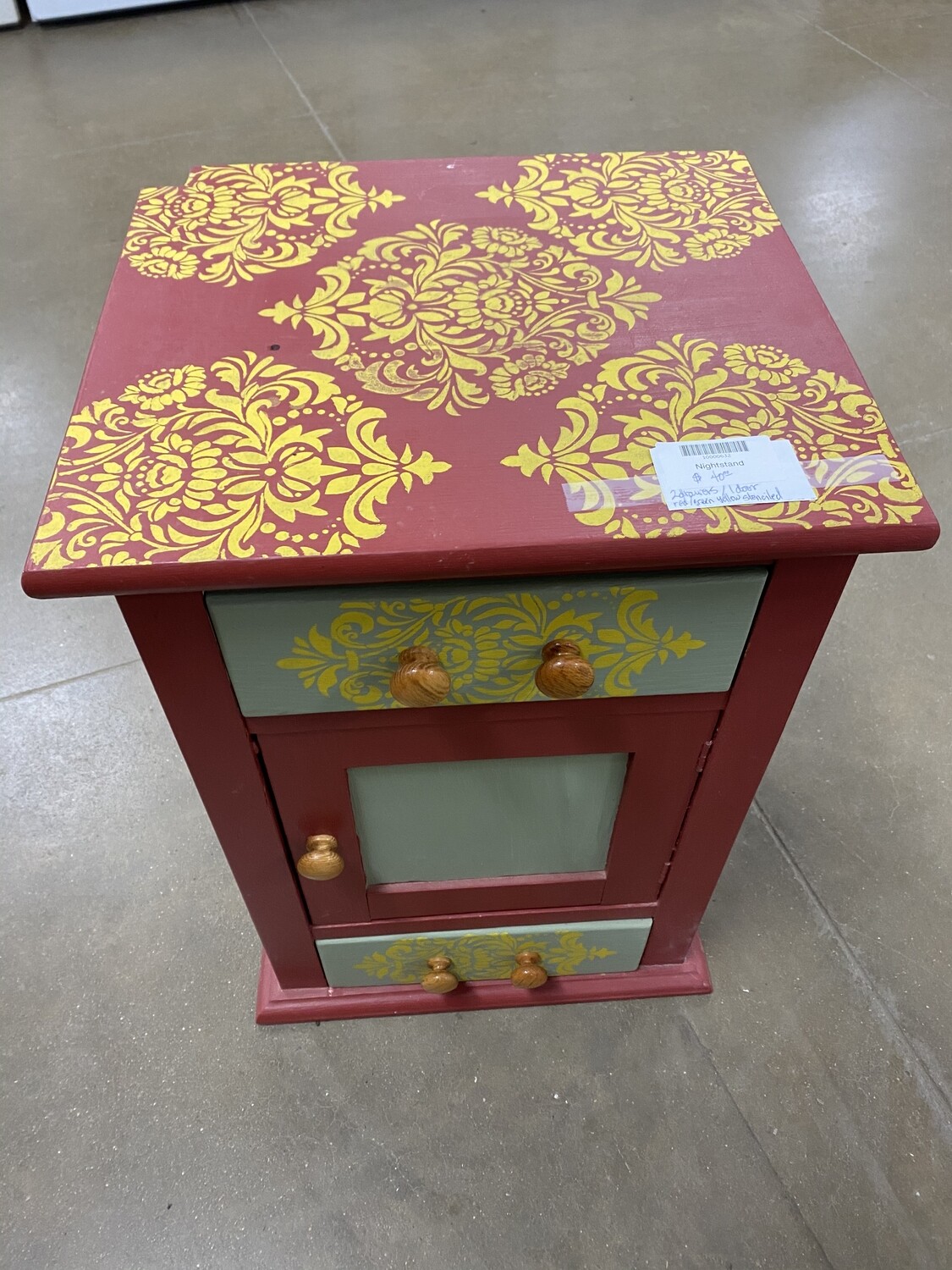 Nightstand Patterned Red