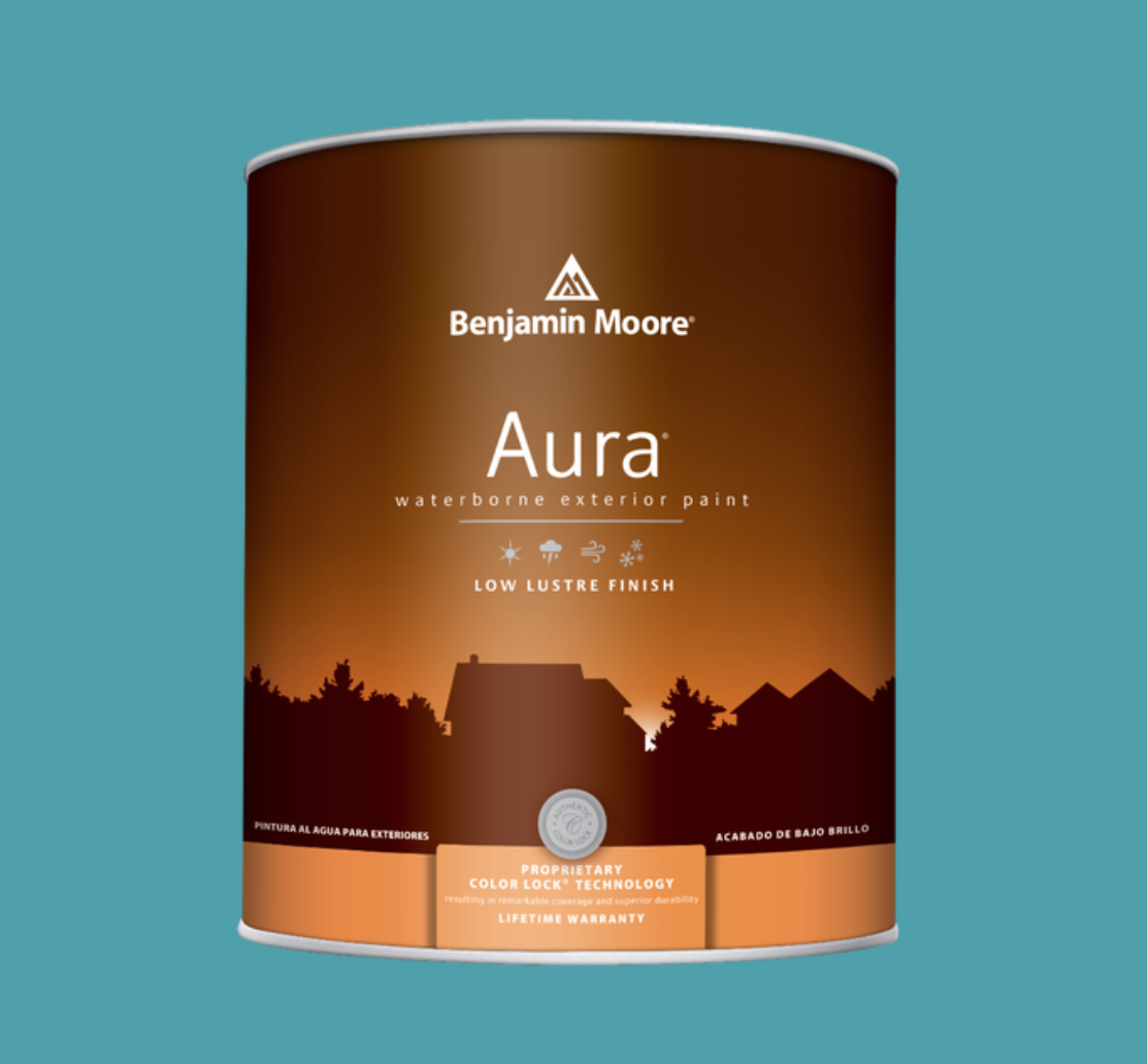 Benjamin Moore Aura Waterborne Exterior Paint in Ash Blue