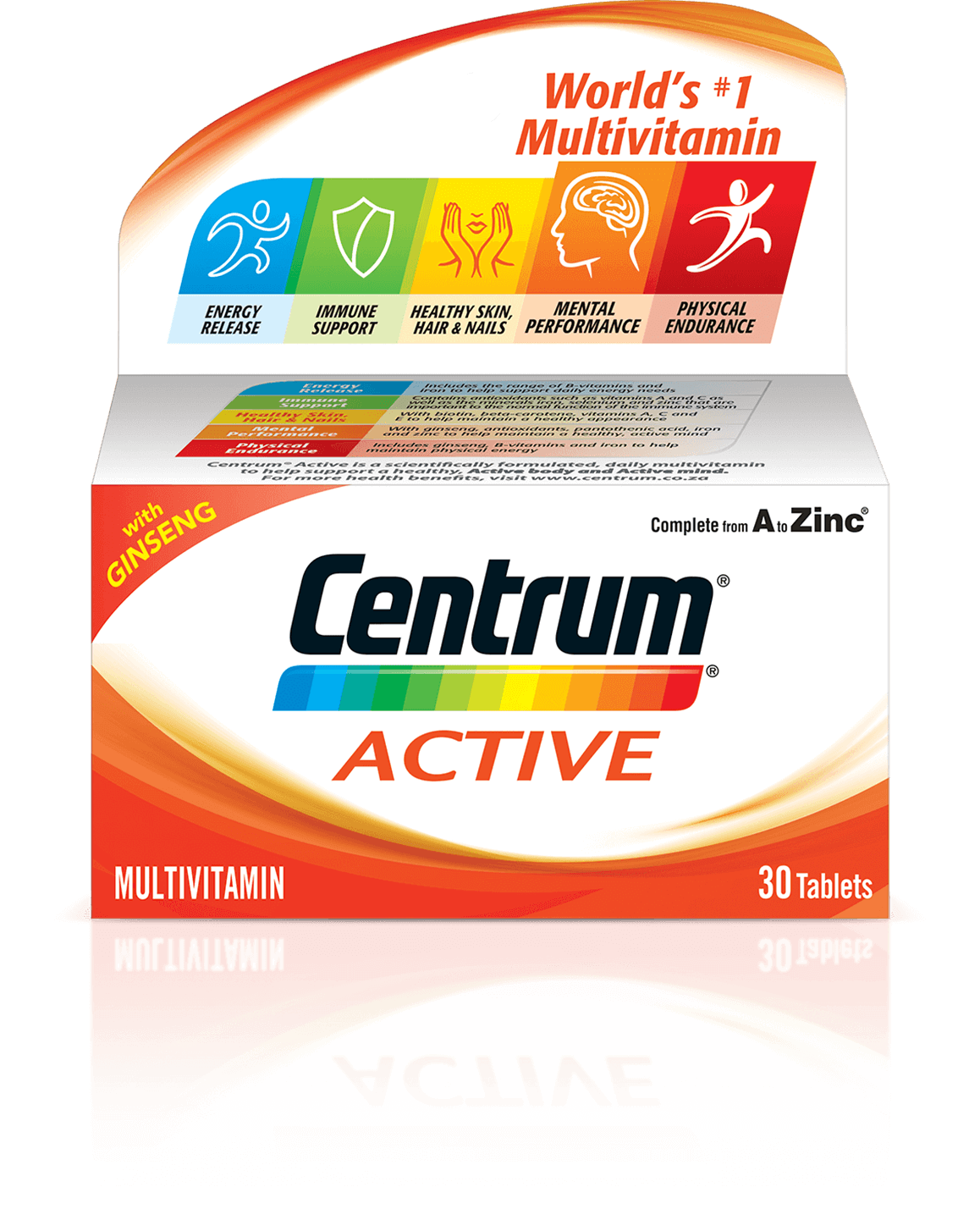 Centrum AZ Active with Ginseng tablets 30's
