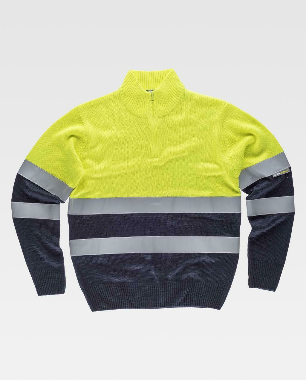 Jersey combinado de punto grueso con cintas reflectantes