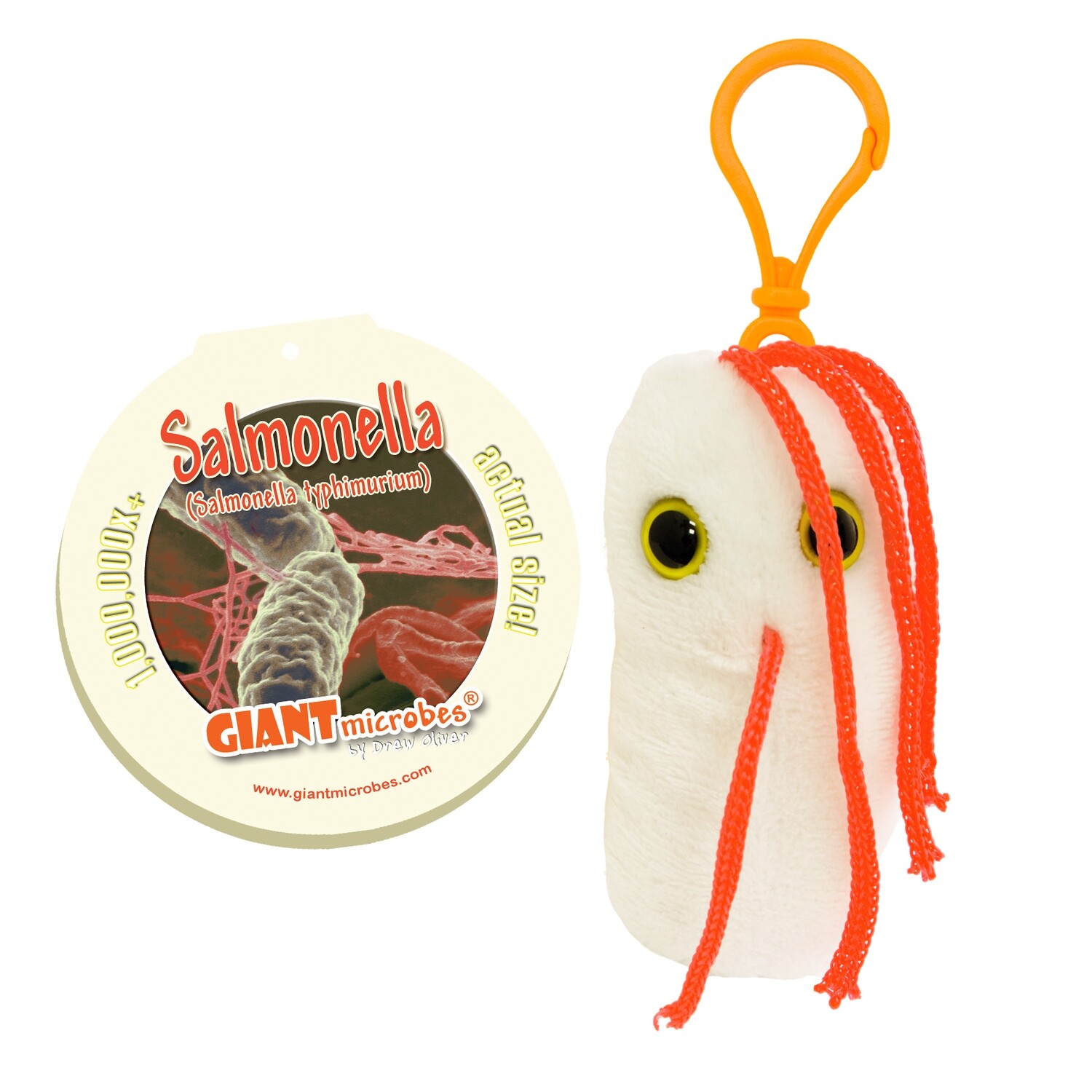 Giant Microbe KeyChain Salmonella