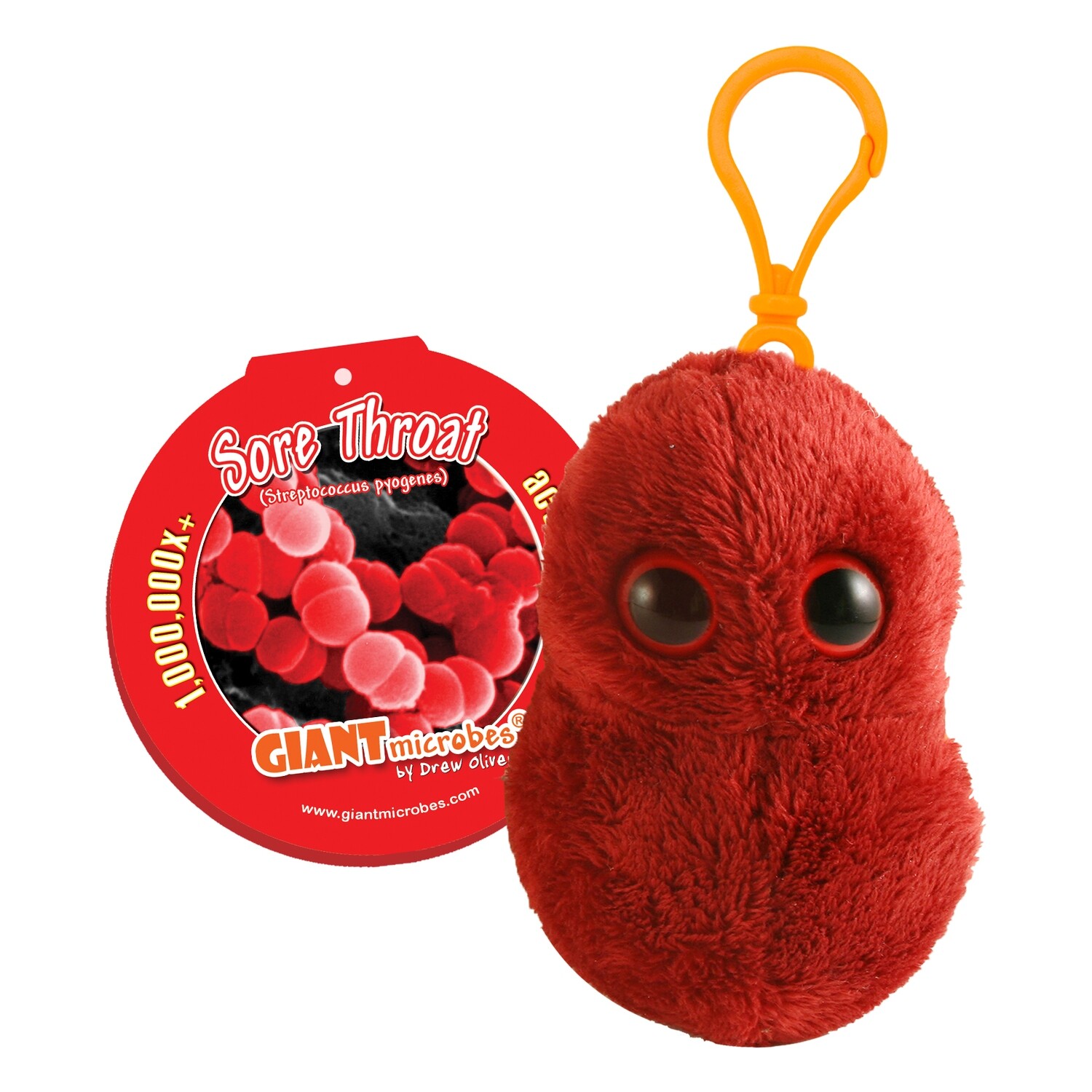 Giant Microbe KeyChain Sore Throat