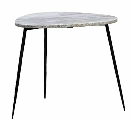 MARBLE TRIANGLE SIDE TABLE 