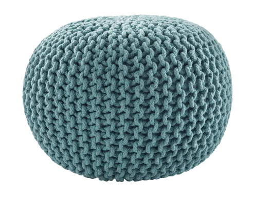 BRAIDED POUF ASSORTED COLORS