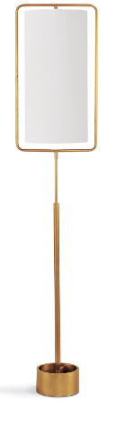 NATURAL BRASS RECTANGLE FLOOR LAMP