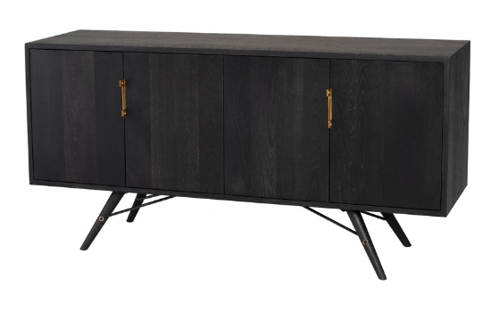 EBONIZED OAK SIDEBOARD 63x17.8x31.5