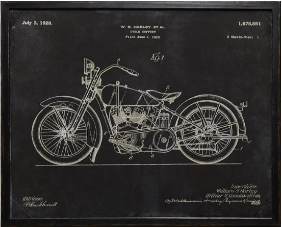 HARLEY PATENT 16"x20"