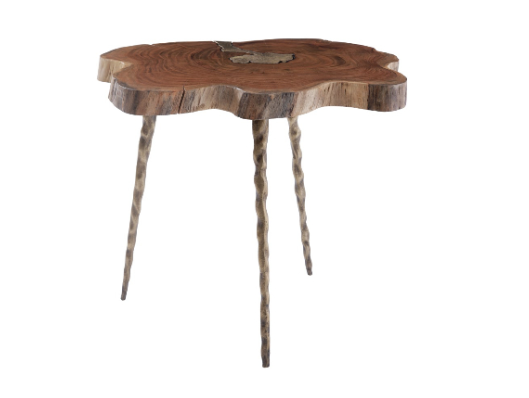 MOLTEN WOOD SIDE TABLE LARGE 19"X18"X23"