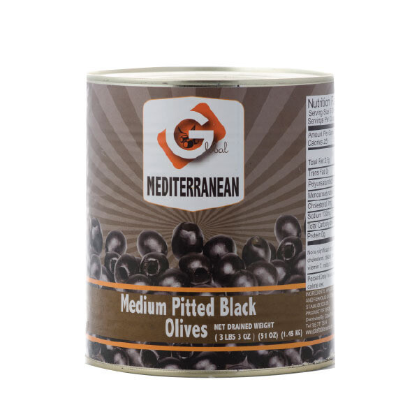 Olives Black Pitted Medium 10 Can of 1.45 kg Canned Goods Tara