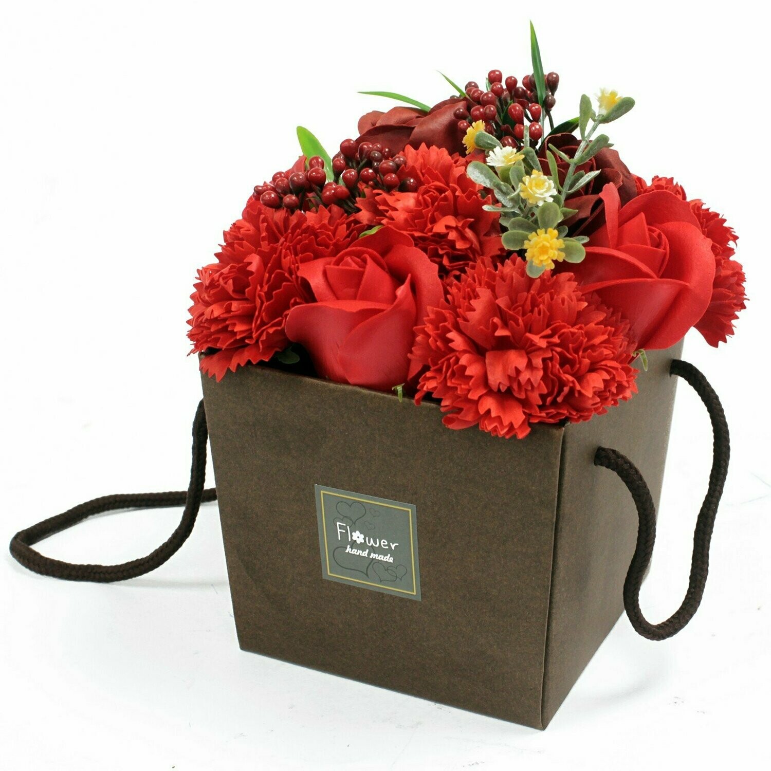 Red Boxed Flower Bouquet