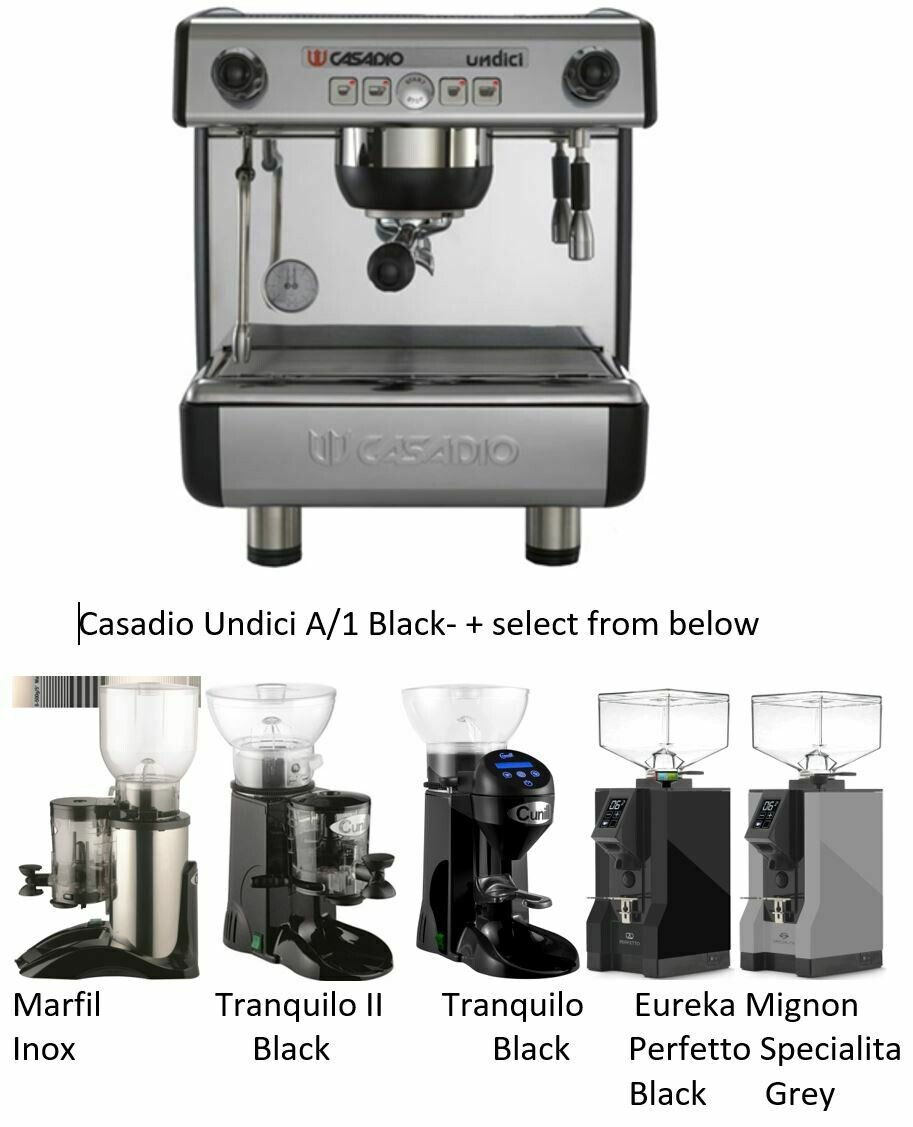 Casadio Undici A/1 Coffee Machine & Grinder Combo Set