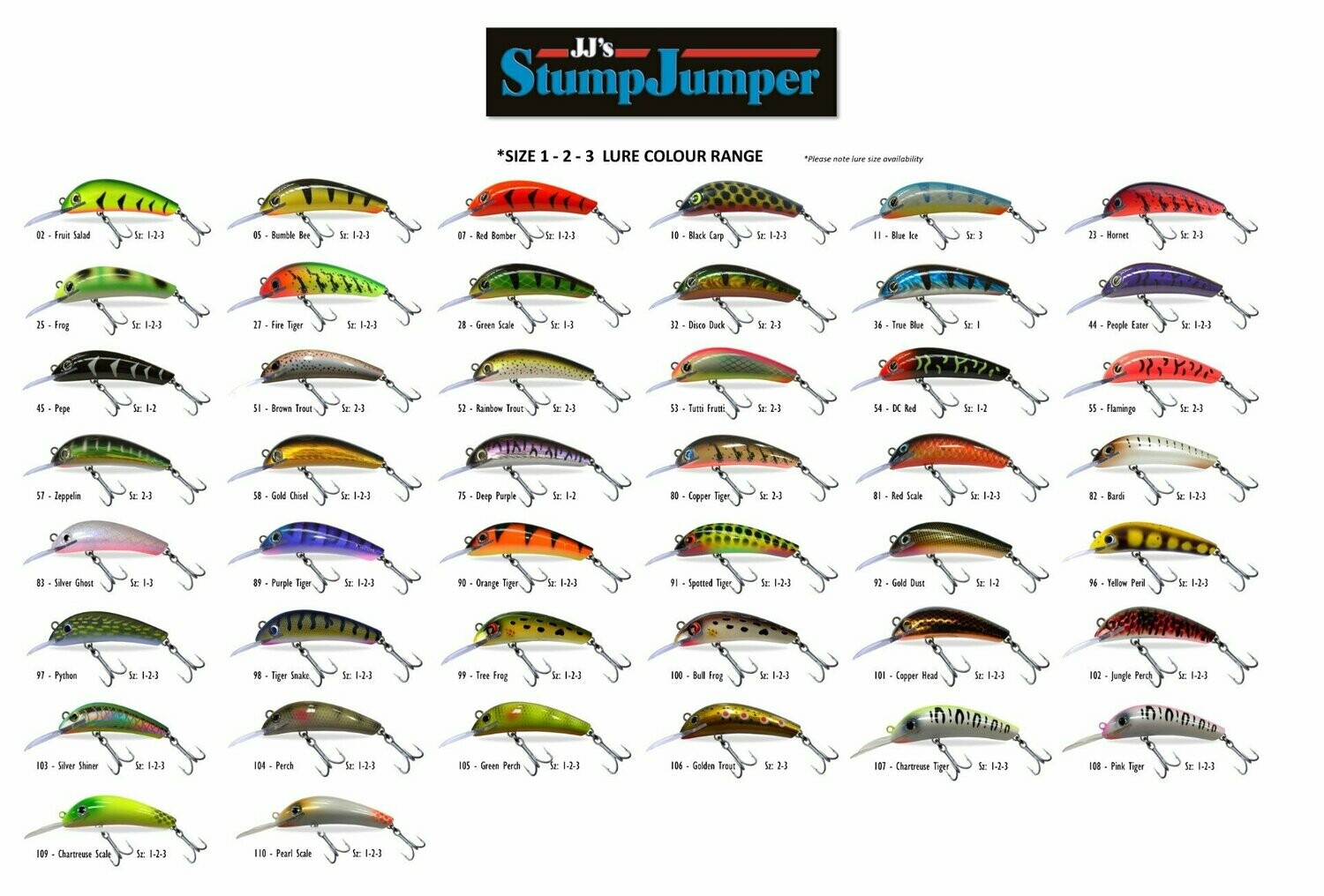 Stump Jumper Size 2 75mm Lure