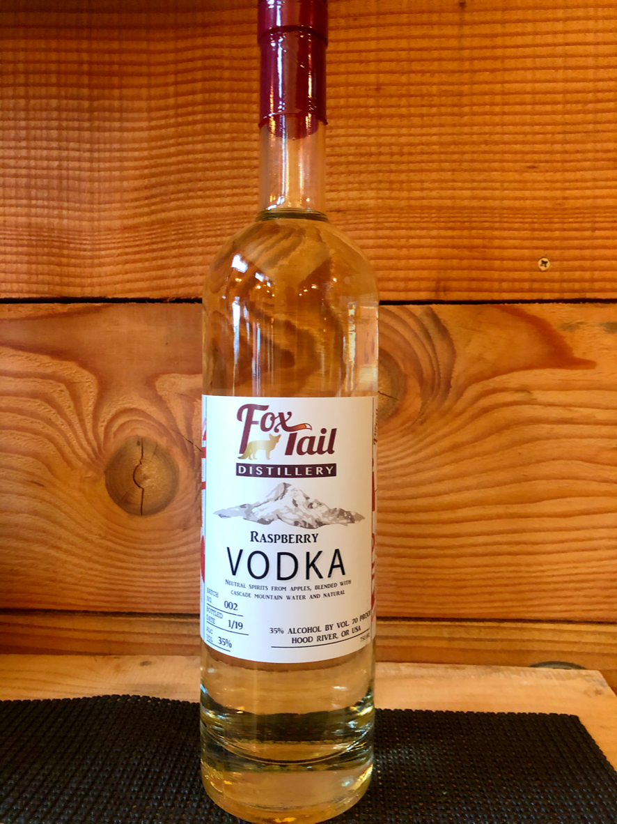 "Raspberry Vodka" Vodka made from Apples and natural flavorings