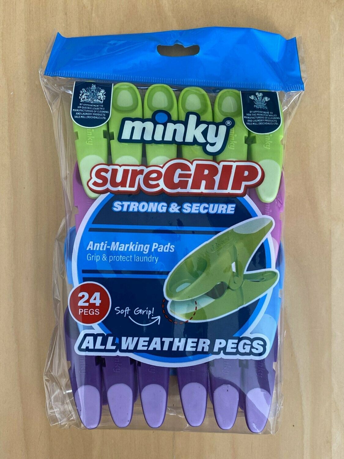 Minky SureGRIP pegs (24 highquality pegs)