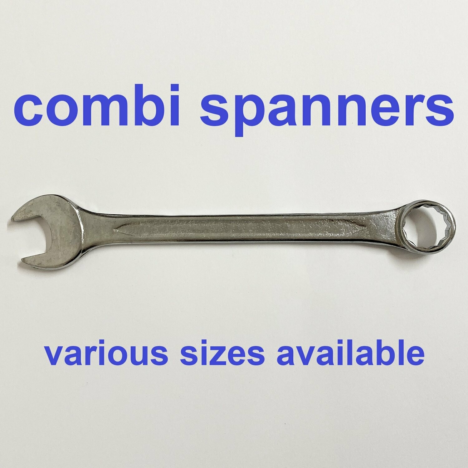 Combination spanners, various brands and sizes