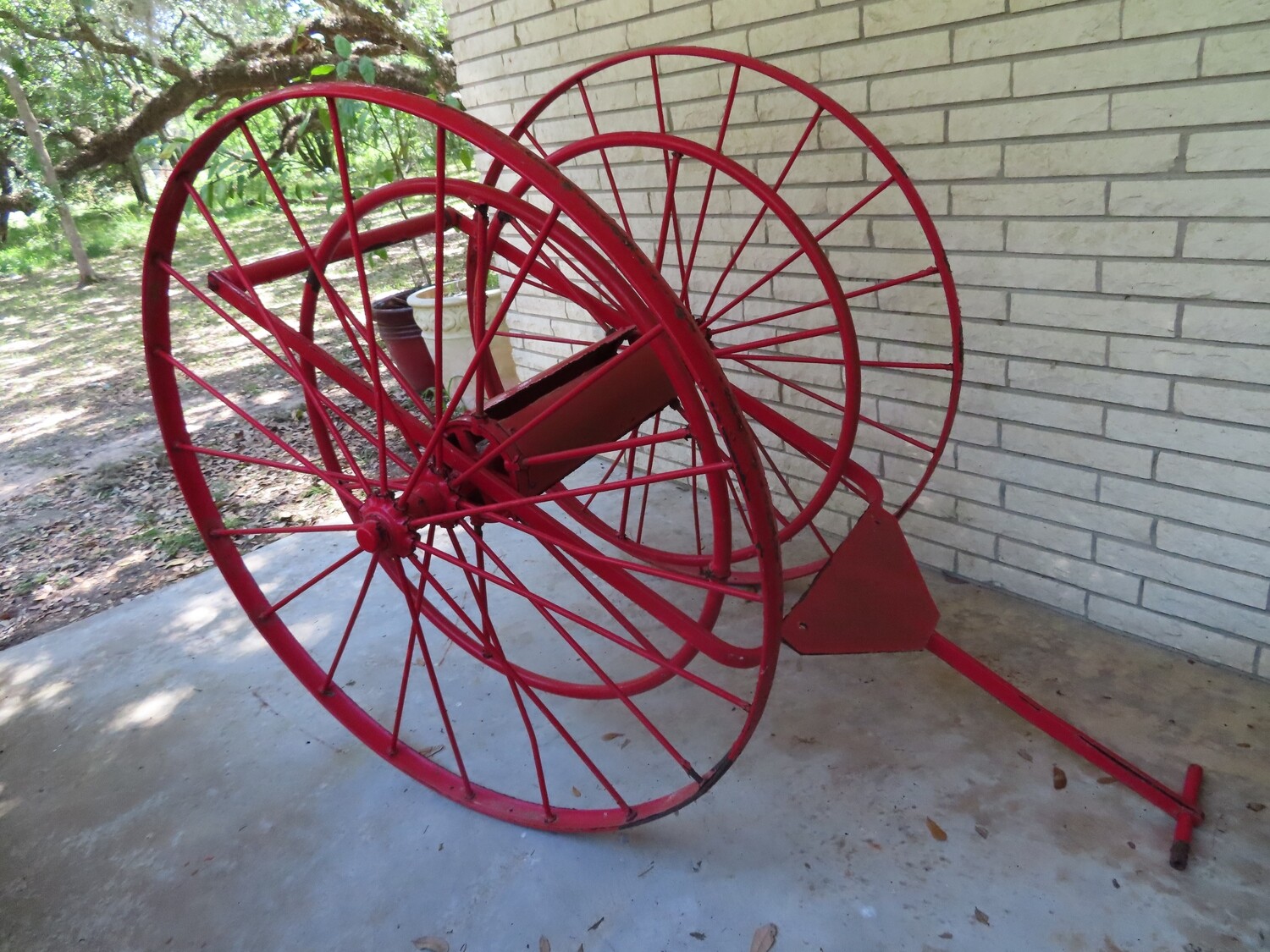 Historic Shell Fire Hose Cart