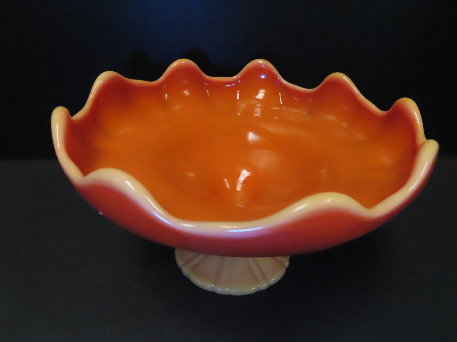 Imperial Slag Glass Compote