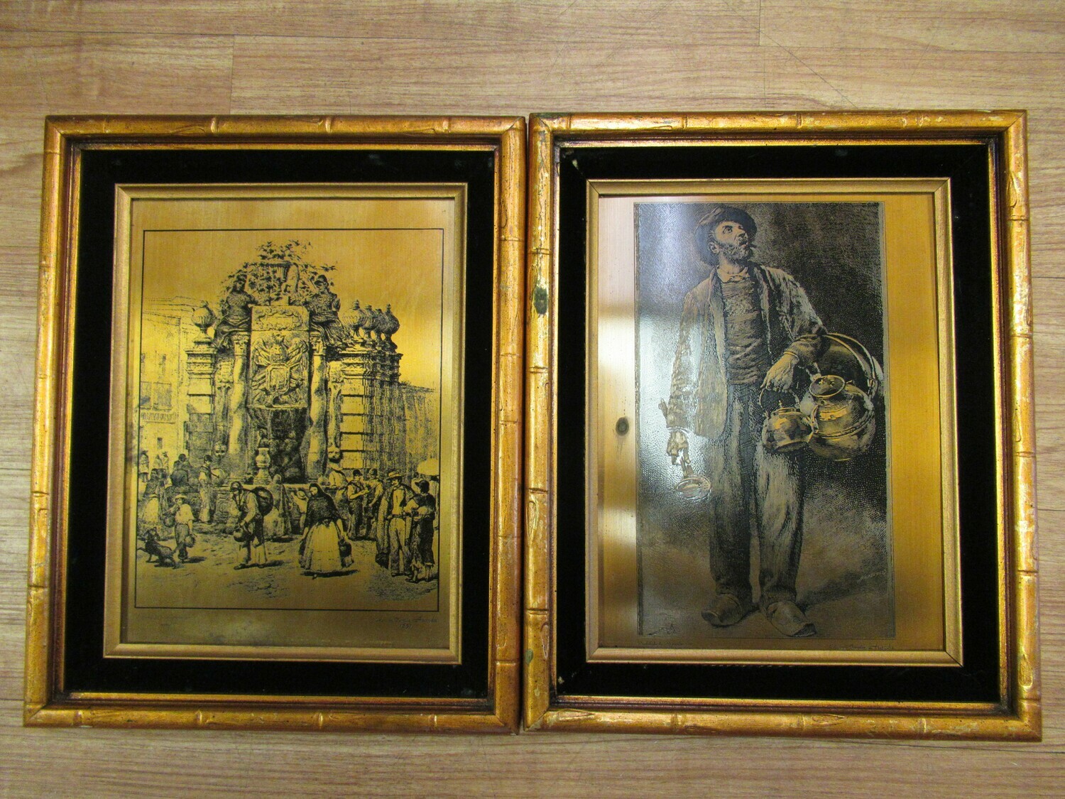 Pair of Bronze Etchings