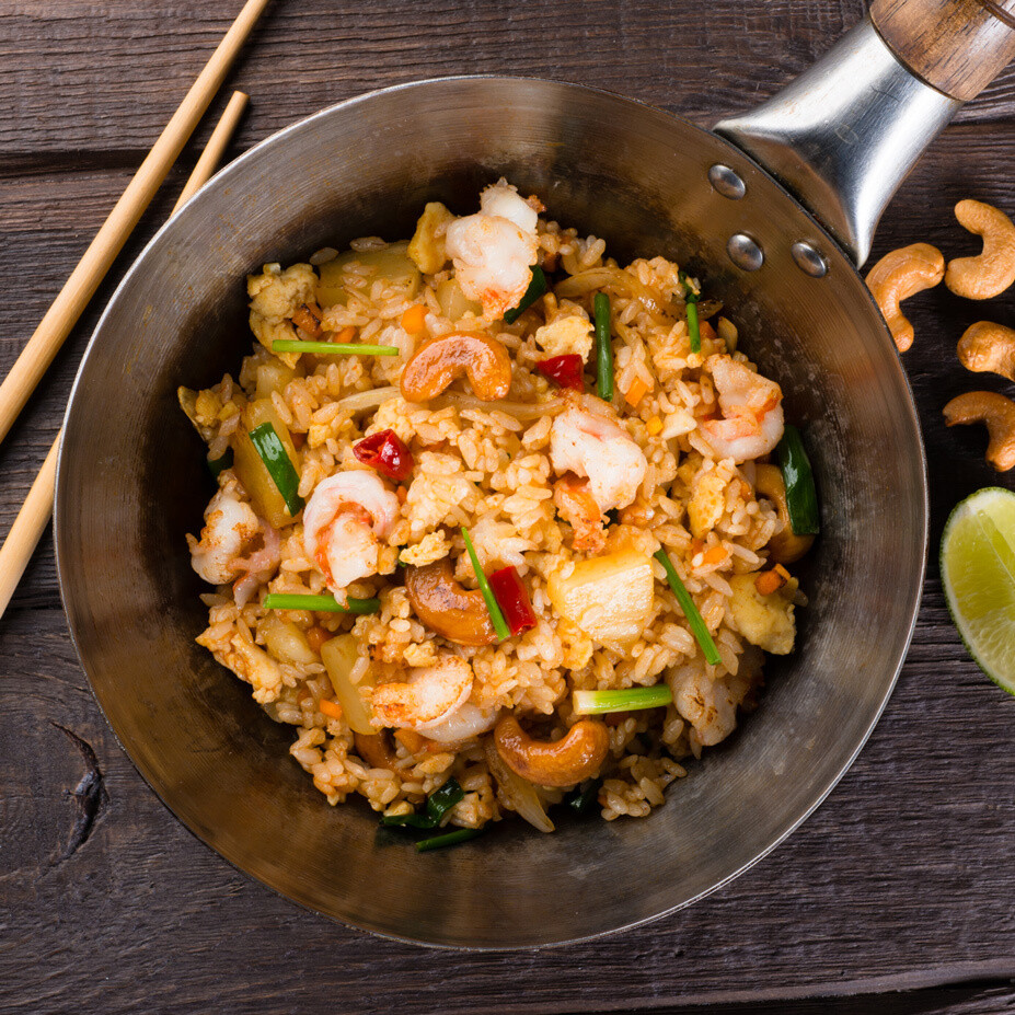 Тайский рис с креветками