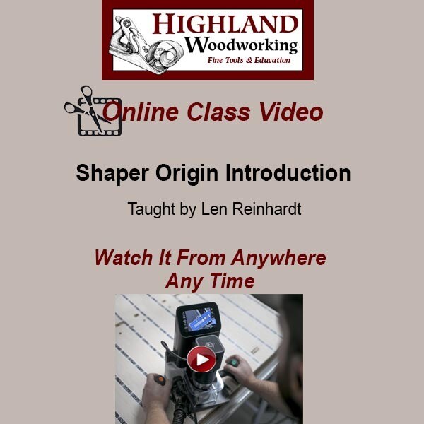 Shaper Origin Introduction Store Woodworking Live Online Classes