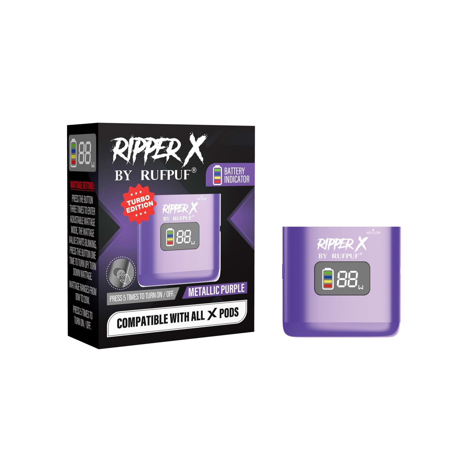 RIPPER X BATTERY 1000MAH - PURPLE