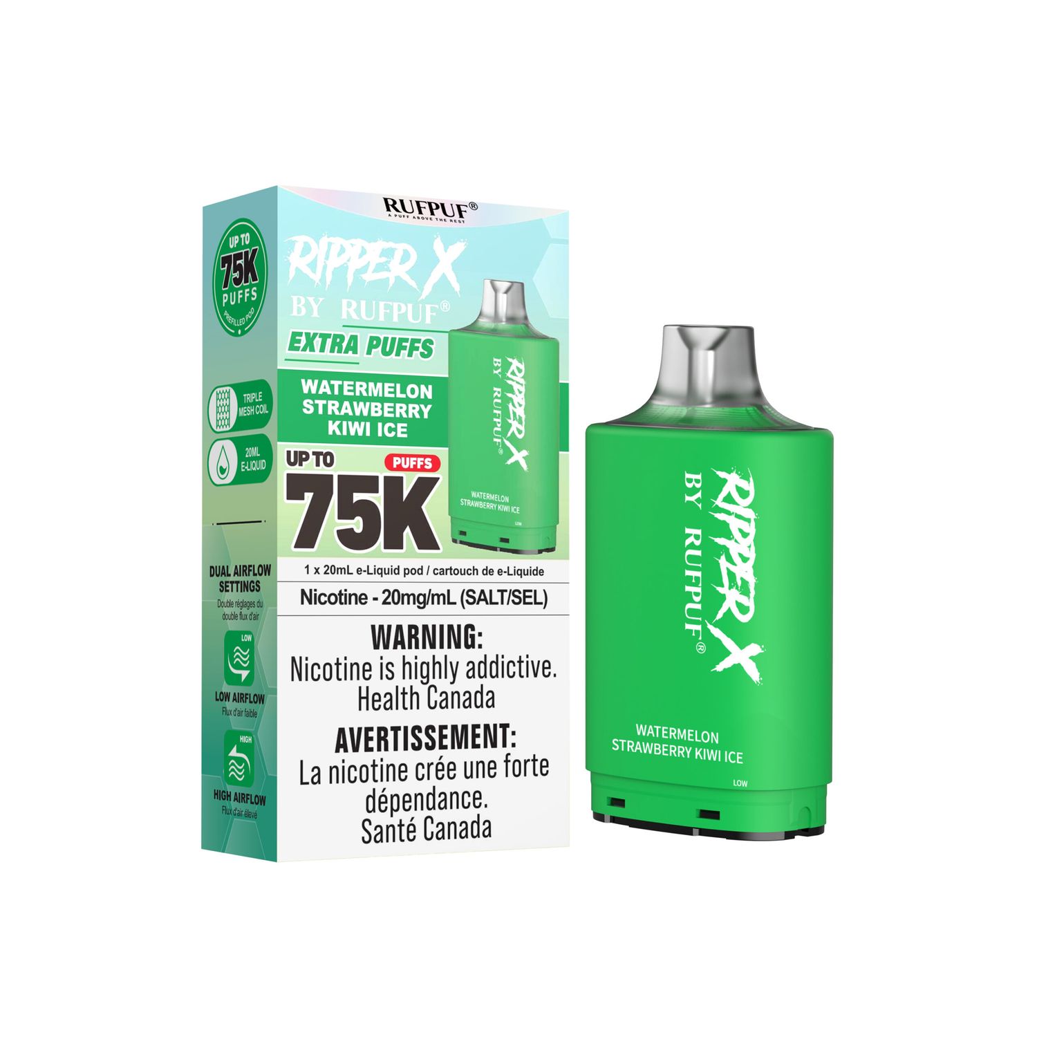 RIPPER X 75K - WATERMELON STRAWBERRY KIWI