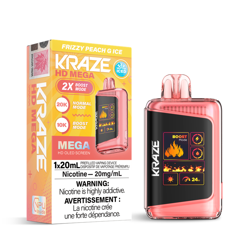 KRAZE HD MEGA - FRIZZY PEACH ICE