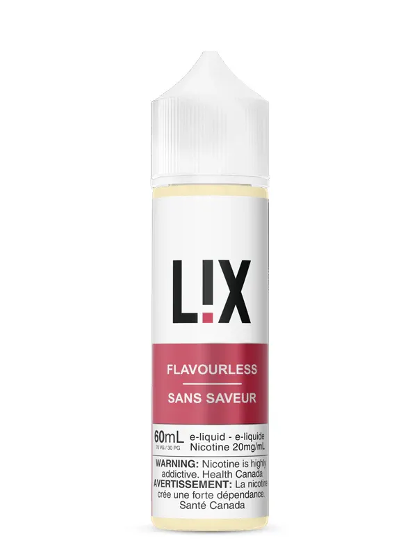 LIX - FLAVOURLESS 60mls NICOTINE FREE