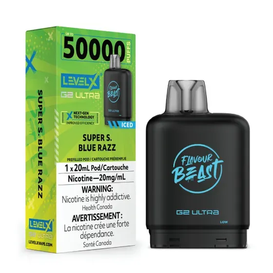 LEVEL X G2 ULTRA POD -  SUPER SOUR BLUE RAZZ ICE