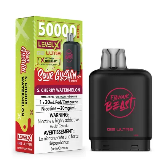 LEVEL X G2 ULTRA POD - SOUR GUSHIN -  S. CHERRY WATERMELON